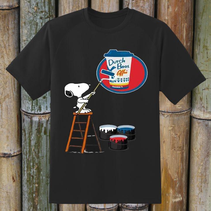 Snoopy Painting Dutch Bros Coffee T-Shirt