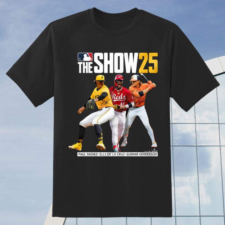 Mlb The Show 25 Paul Skenes Elly De La Cruz Gunnar Henderson Signatures Graphic Shirt