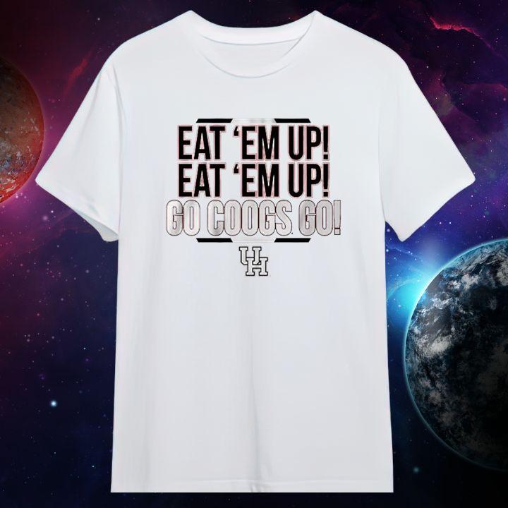 Eat 'Em Up Eat 'Em Up Go Coogs Go Houston Cougars Logo T-Shirt
