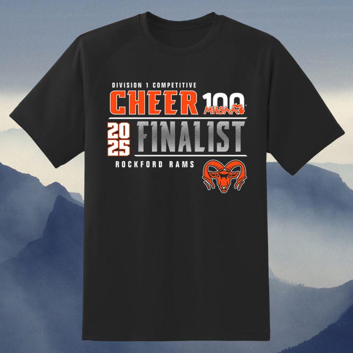 Rockford Rams Cheerleading Shirt - 2025 MHSAA D1 Champs?