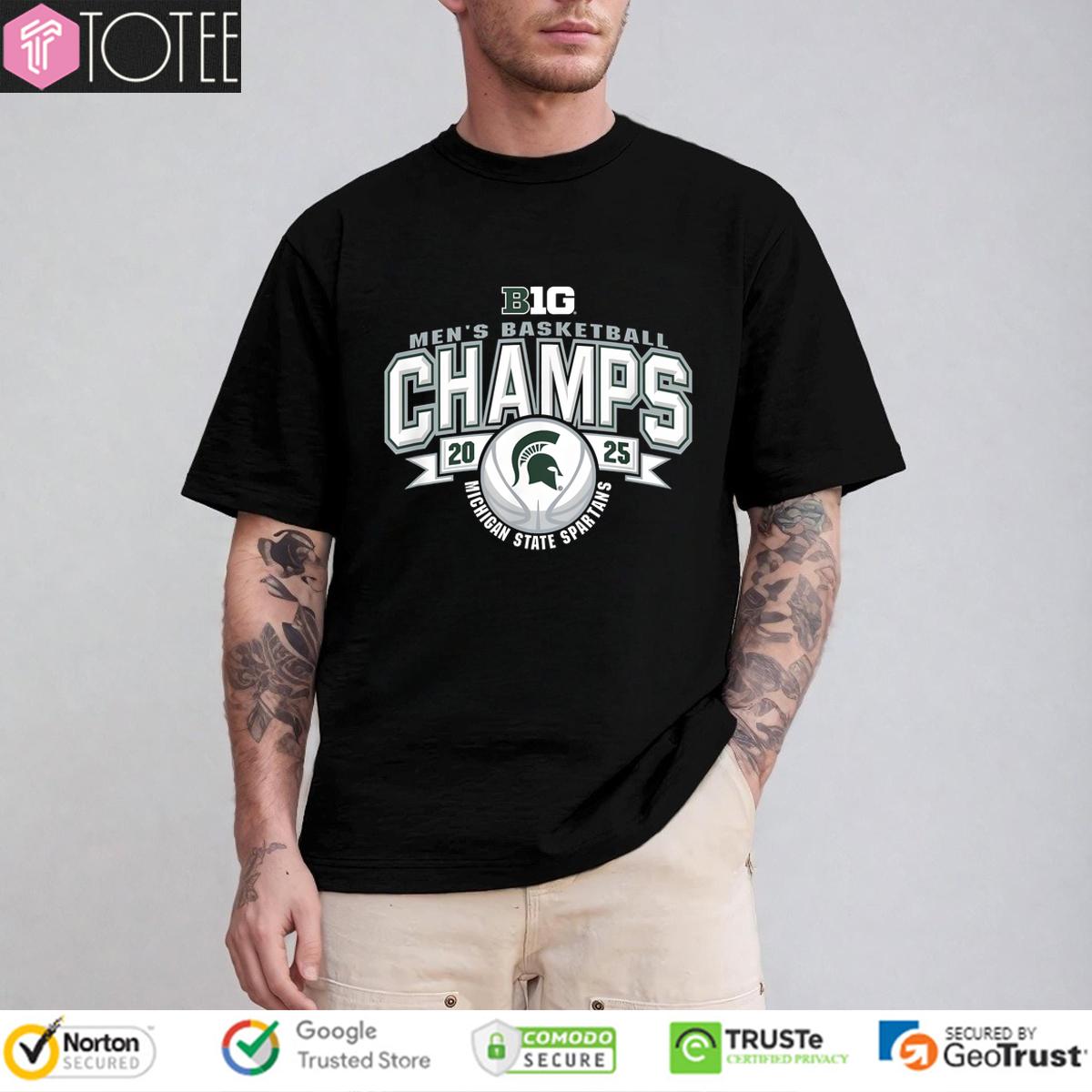 Michigan State Spartans Basketball Big Ten Champs 2025 Shirt - Buy Now!
