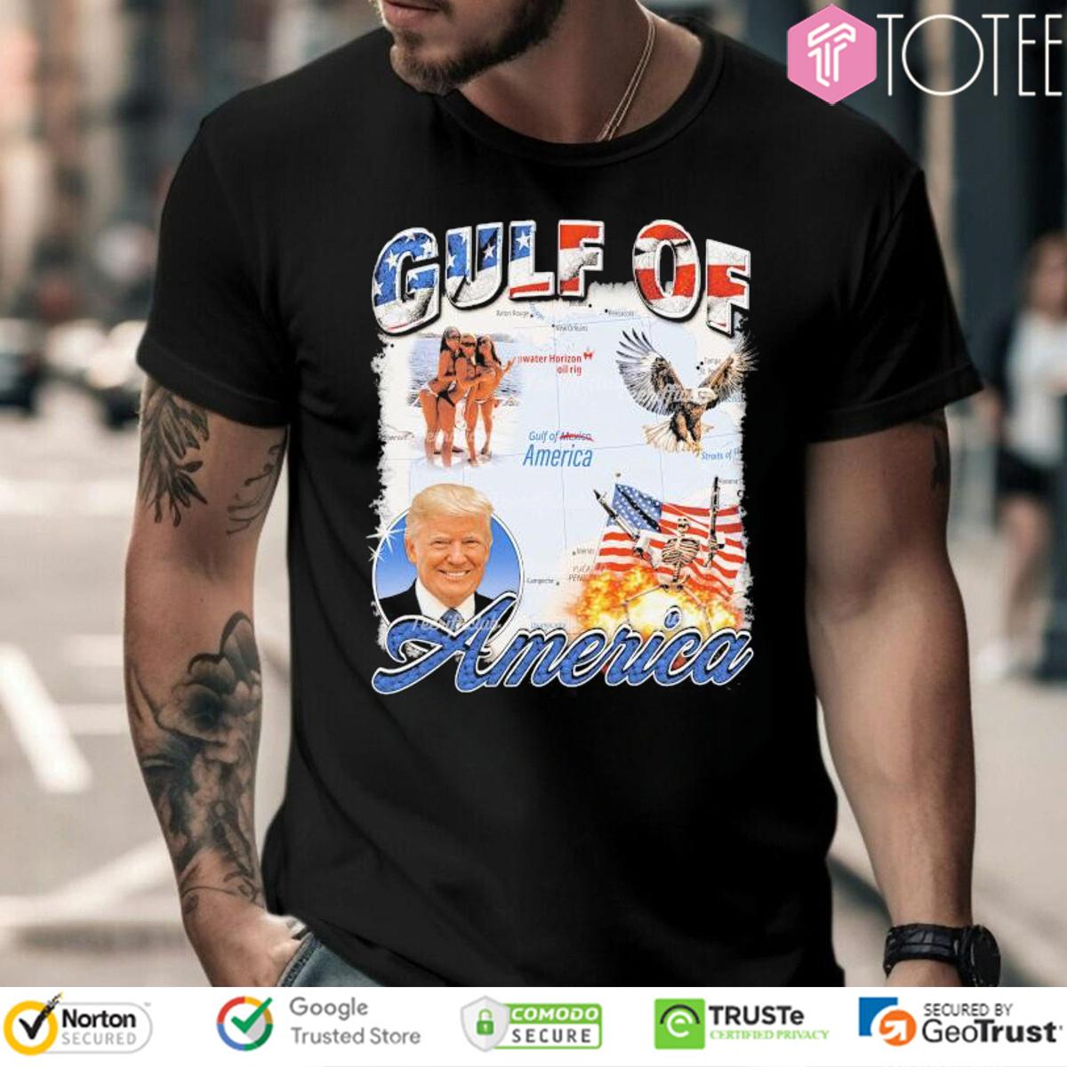 Trump Gulf Of America USA Flag T-Shirt