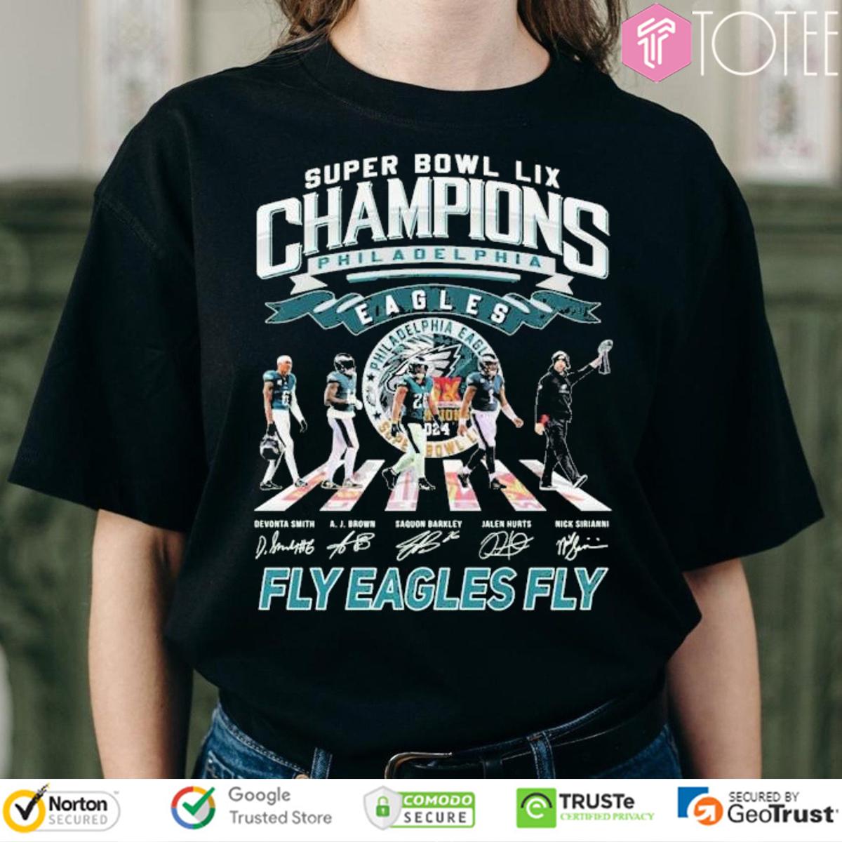 Super Bowl Champions Fly Philadelphia Eagles Fly Abbey Road Signature Shirt