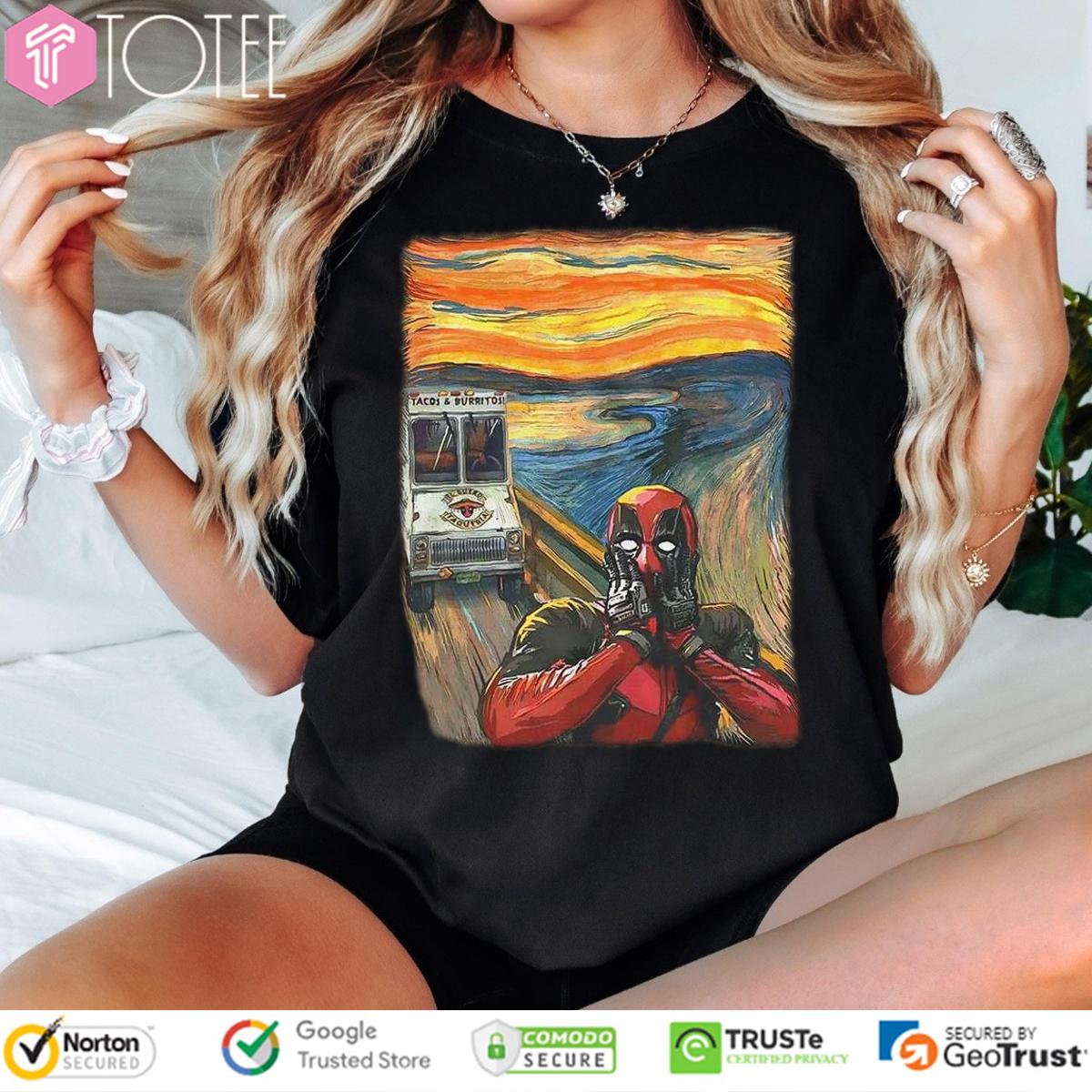 The Scream Parody Deadpool Marvel T-Shirt