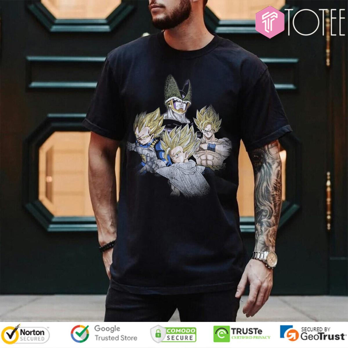 Dragon Ball Z Goku Cell Vegeta Gohan Parody Bohemian Rhapsody T-Shirt