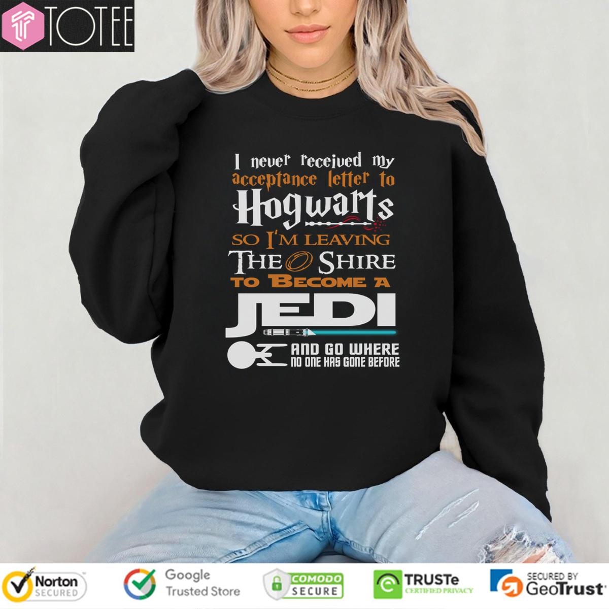 I Never Received My Acceptance Letter To Hogwarts So Im Leaving The Shire sweatshirt