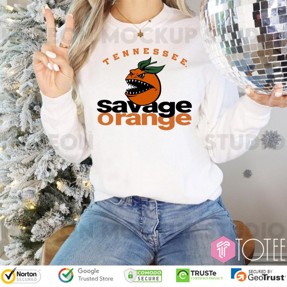 Tennessee Volunteers Tennessee Savage Orange Halloween Long Sleeve