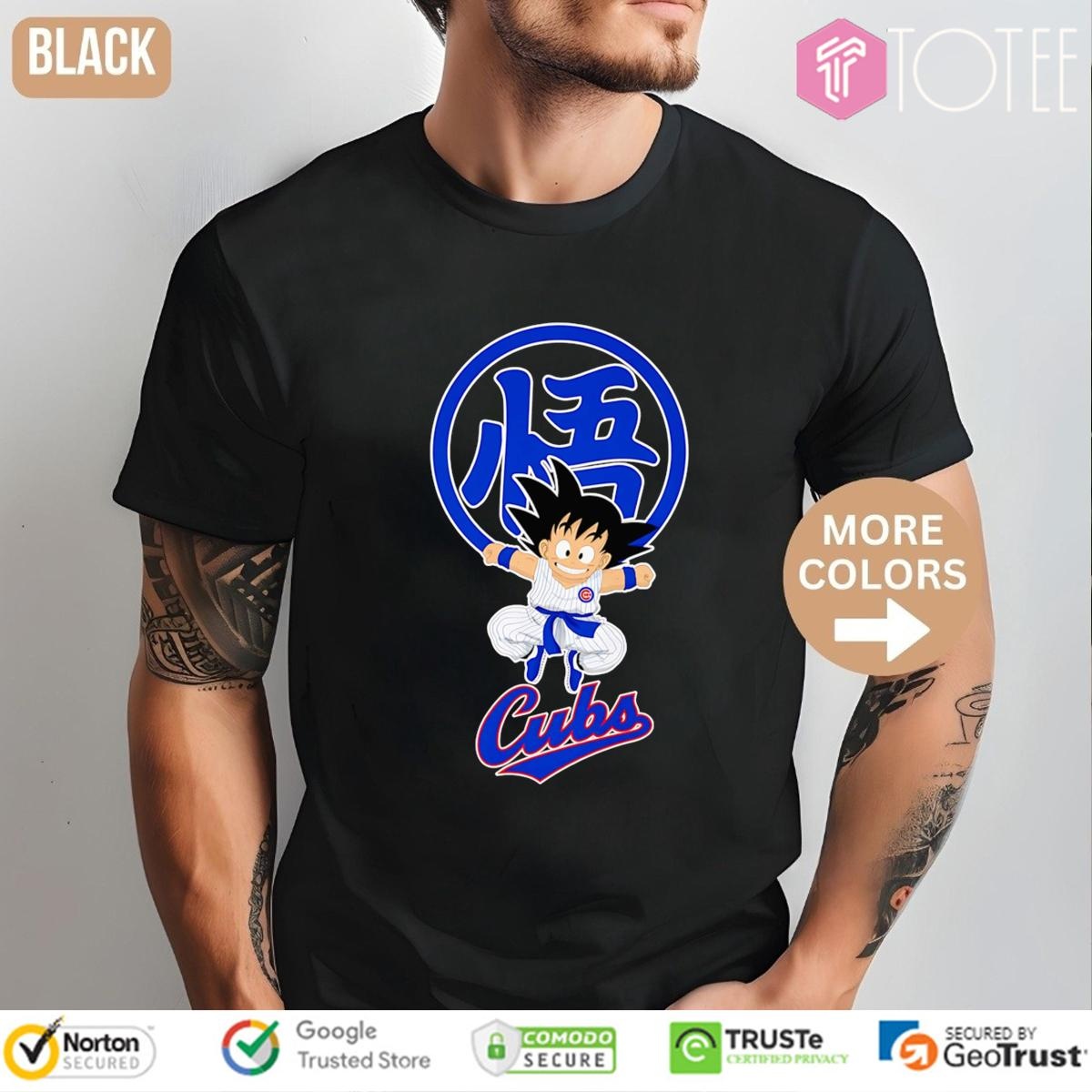 Son Goku Dragon Ball Z Chicago Cubs Baseball T-shirt