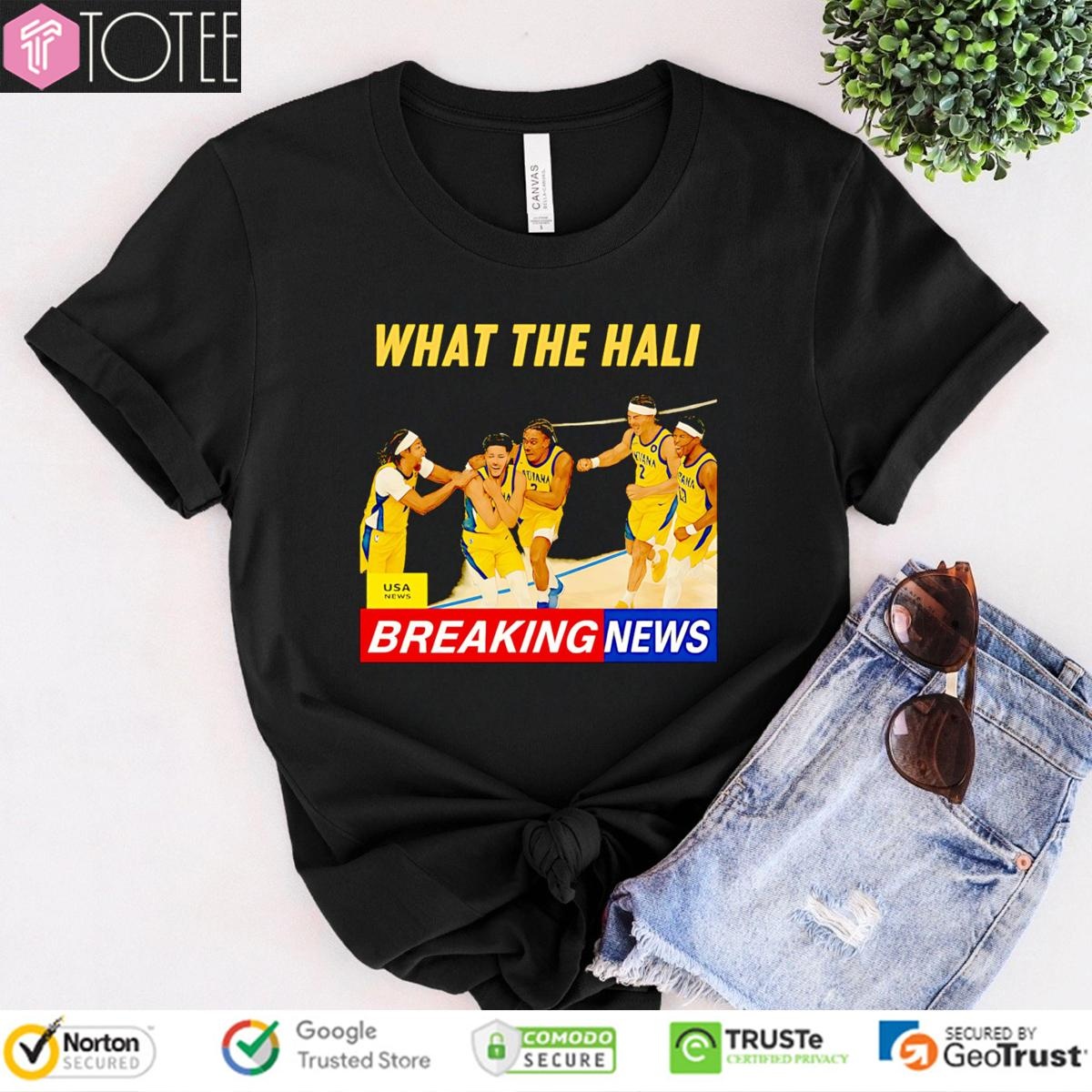 Tyrese Haliburton What The Hali Breaking News Indiana Pacers T-shirt