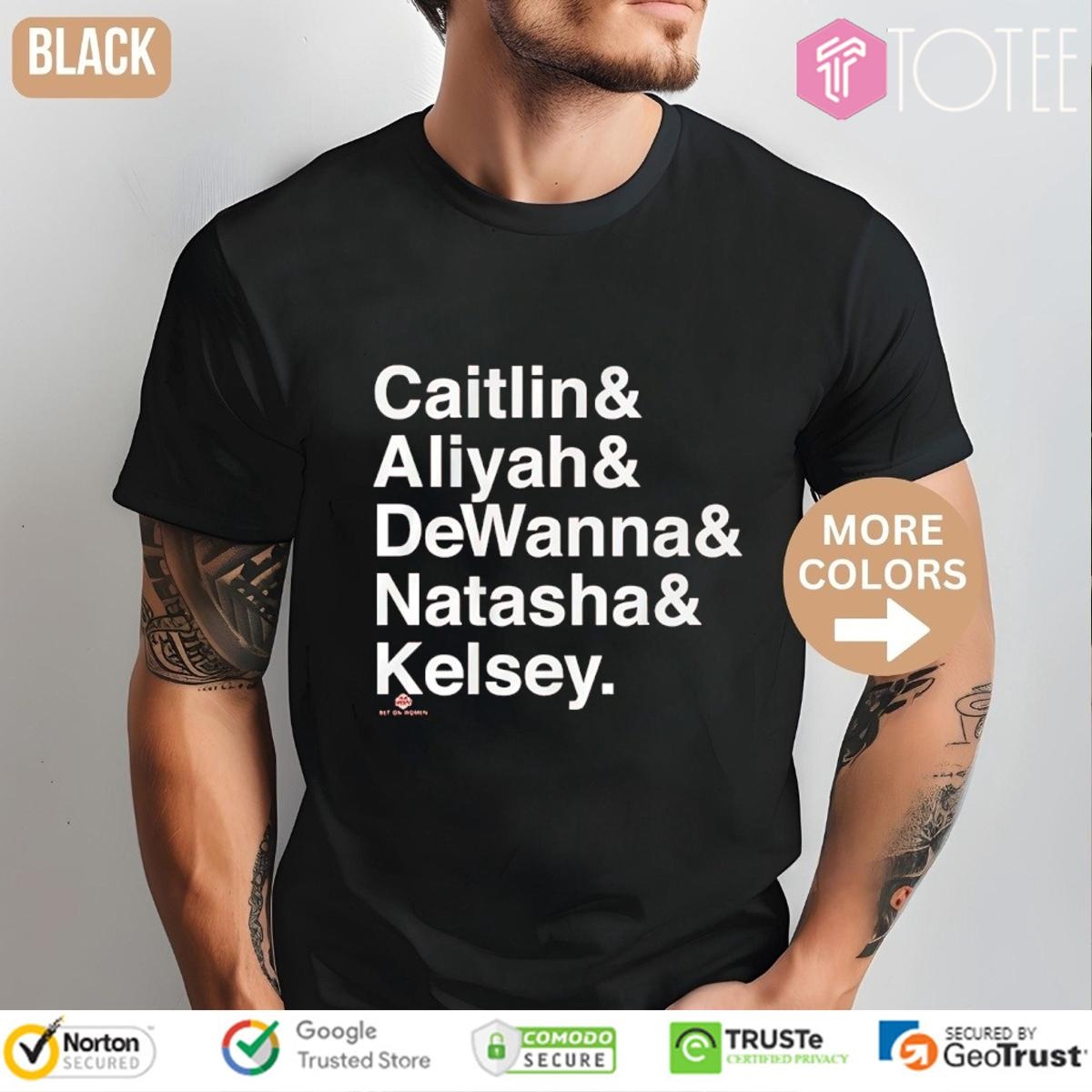 Indiana Fever Players Names Caitlin Aliyah Dewanna Natasha Kelsey T-shirt