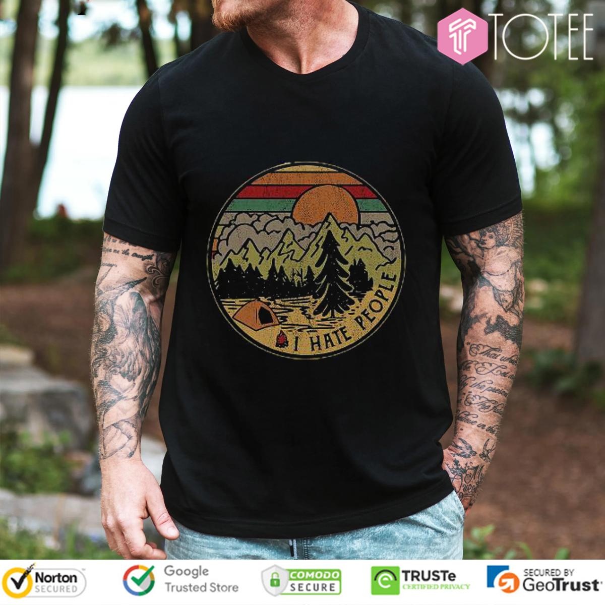 I Hate People Camping Vintage T-shirt