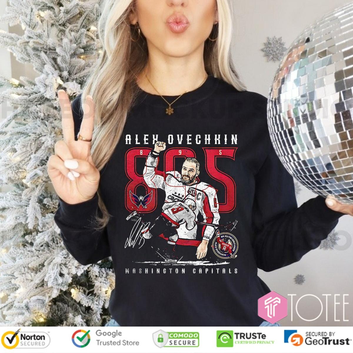 Alex Ovechkin 895 Nhl All Time Goals Washington Capitals Signature Long Sleeve