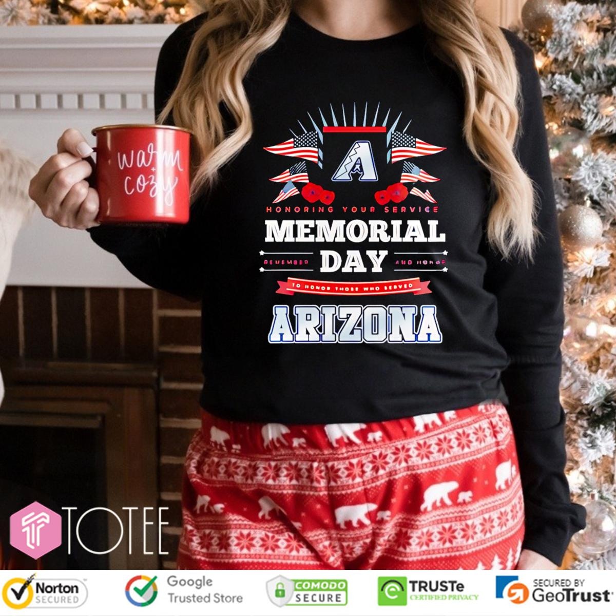 Honoring Your Service Memorial Day Arizona Diamondbacks Baseball Long Sleeve