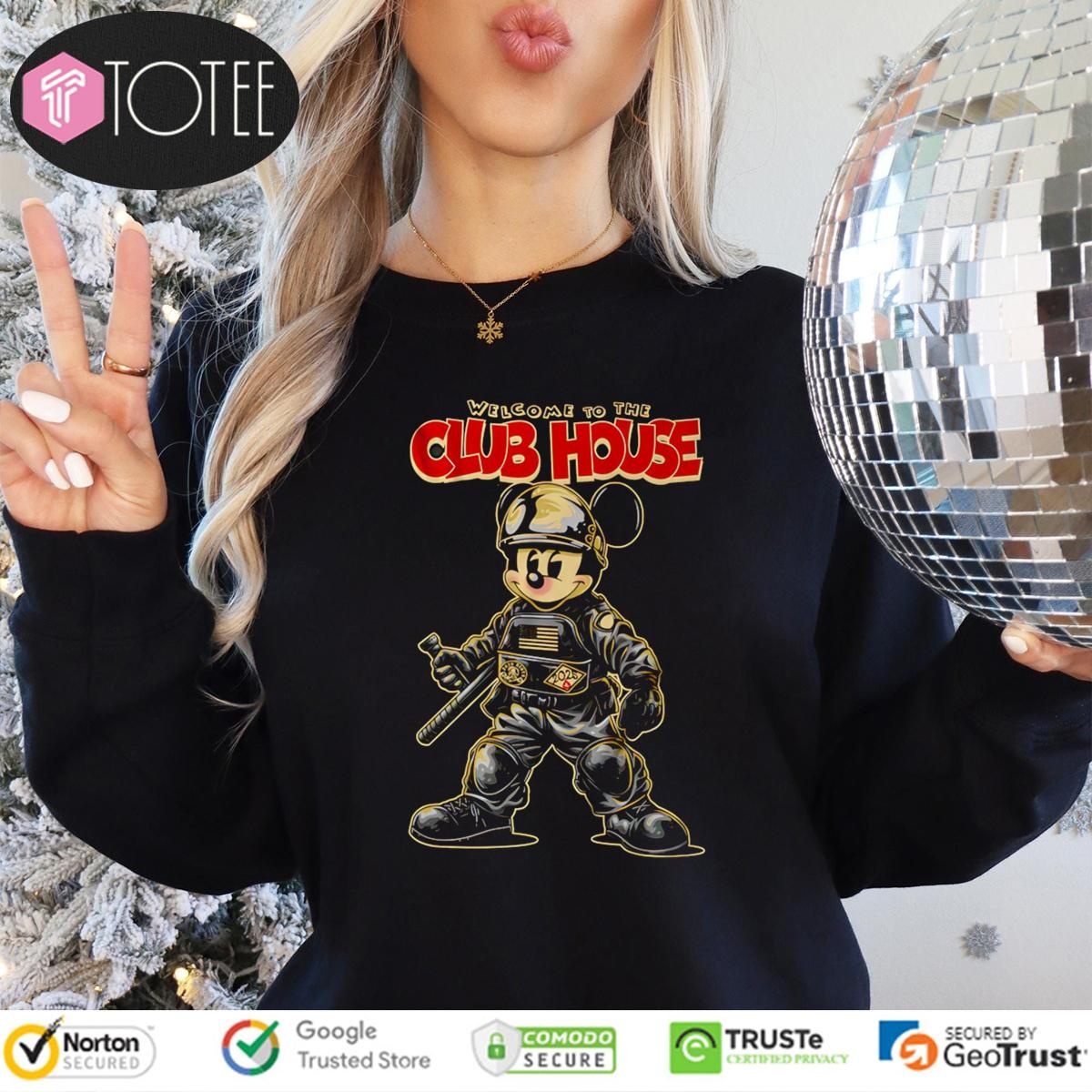 Military Mickey Mouse Welcome To The Club House Long Sleeve