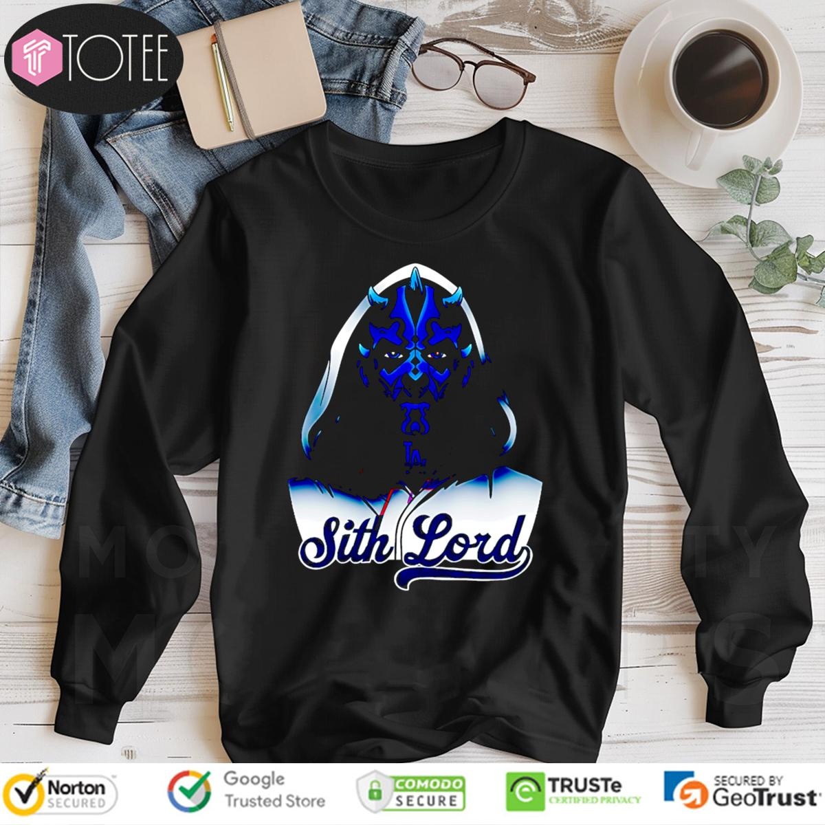 Star Wars Sith Lord Parody Los Angeles Dodgers Baseball Long Sleeve