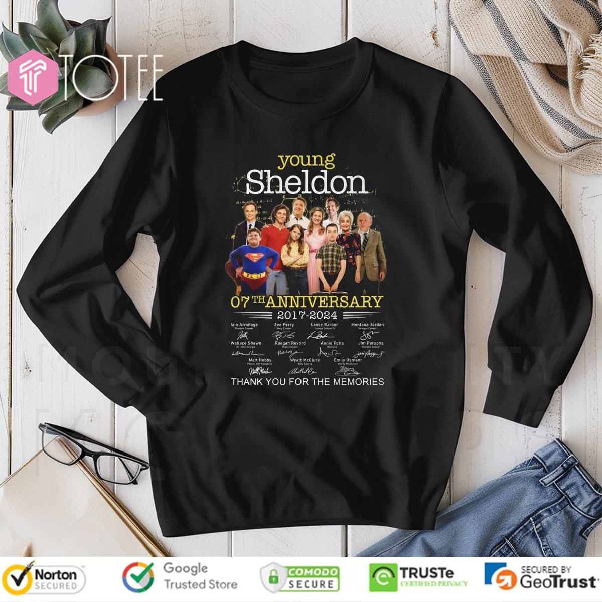 07Th Anniversary 2017-2024 Young Sheldon Signatures Long Sleeve