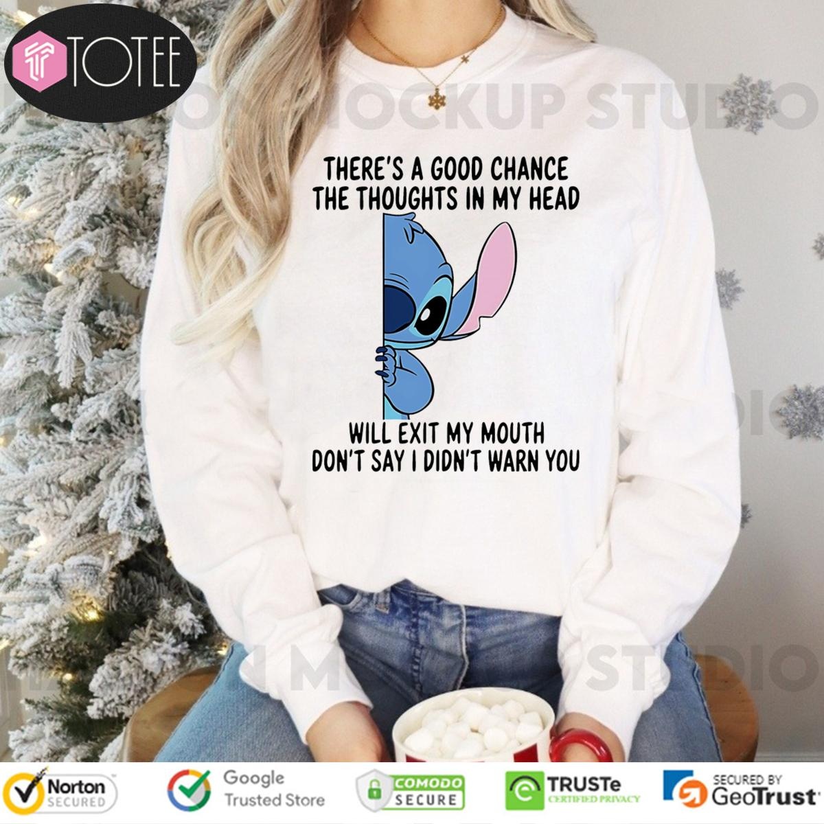 Stitch Theres A Good Chance The Thoughts In My Head Will Exit My Mouth Long Sleeve
