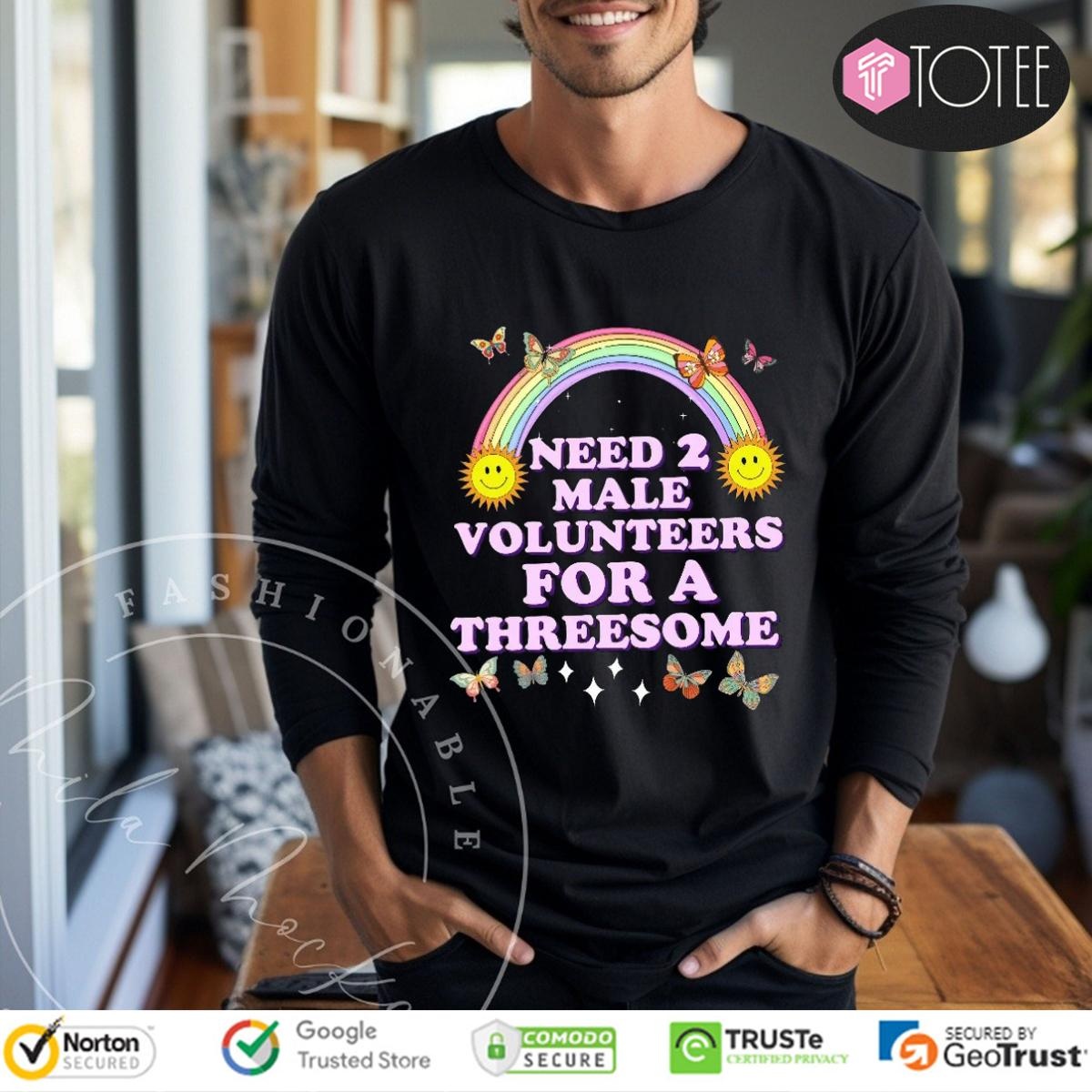 Need 2 Male Volunteers For A Threesome Butterfly Rainbow Long Sleeve
