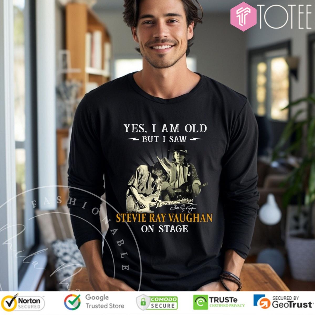 Yes I Am Old But I Saw Stevie Ray Vaughan On Stage Signature Long Sleeve