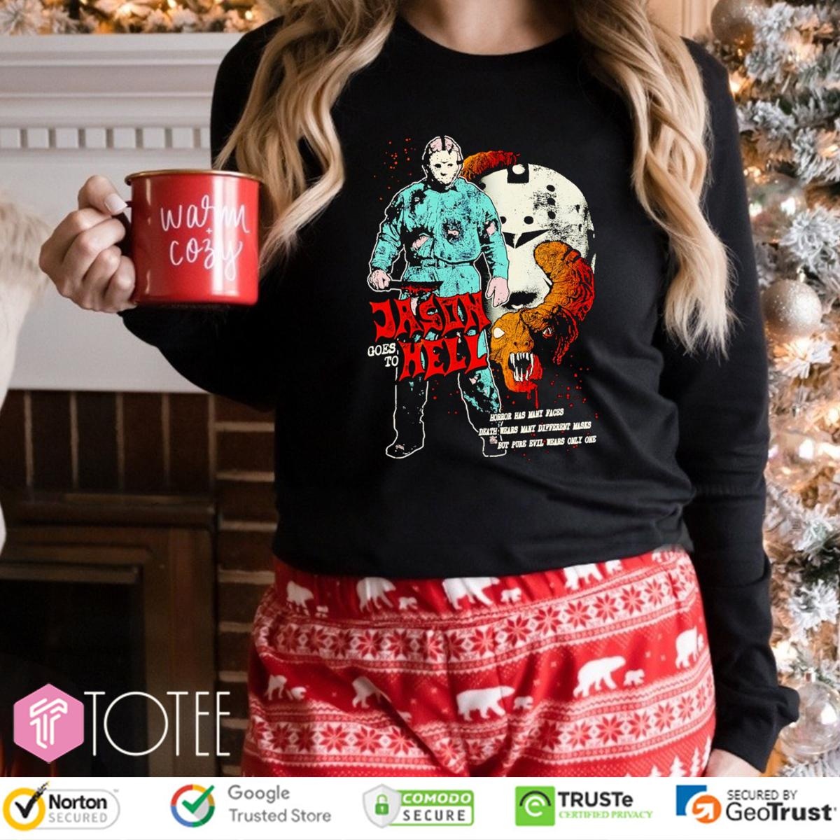 Jason Voorhees Goes To Hell Horror Has Many Faces Long Sleeve