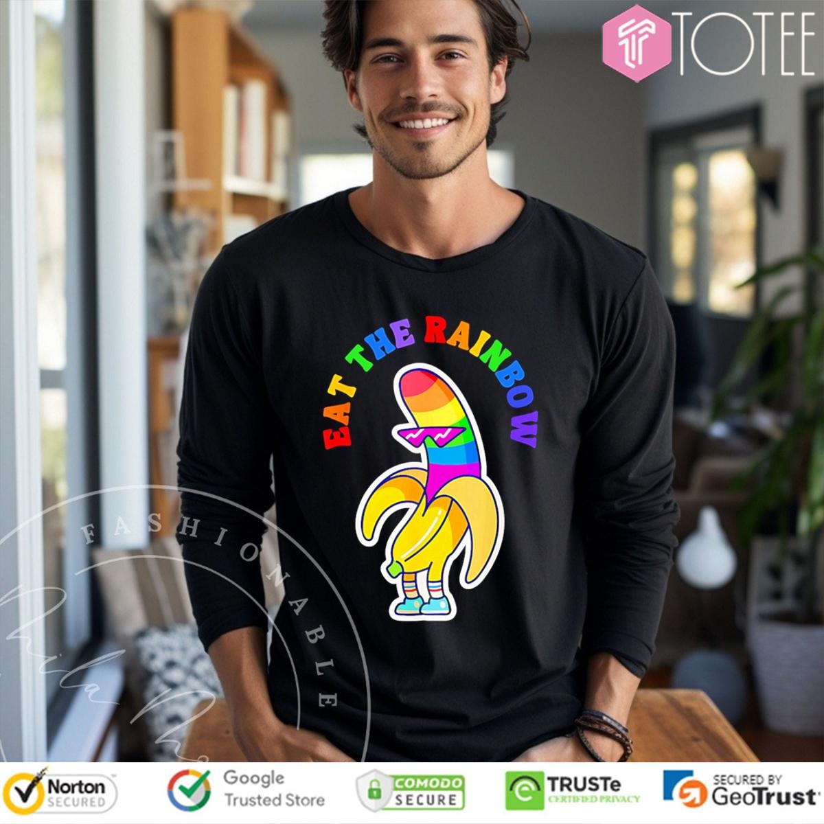 Banana Lgbt Pride Eat The Rainbow Long Sleeve