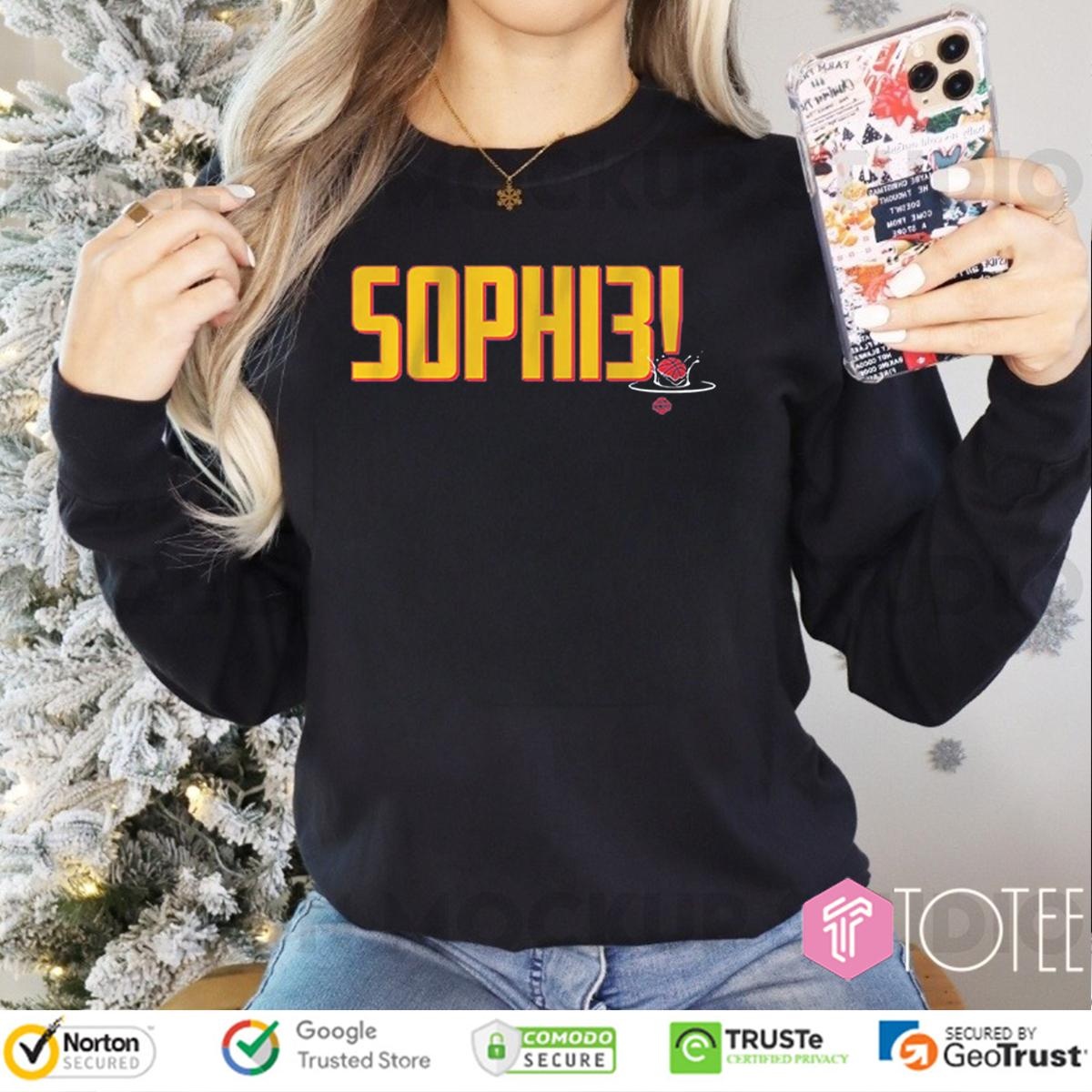 Sophi3 Indiana Fever Sophie Cunningham Indiana Basketball Long Sleeve