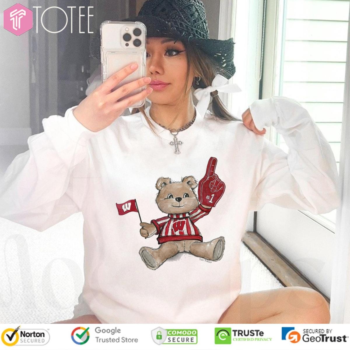 Tiny Turnip Teddy Bear X Wisconsin Badgers Long Sleeve