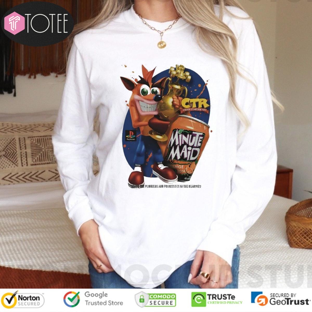 Ctr Crash Team Racing X Minute Maid Orange Soda Long Sleeve